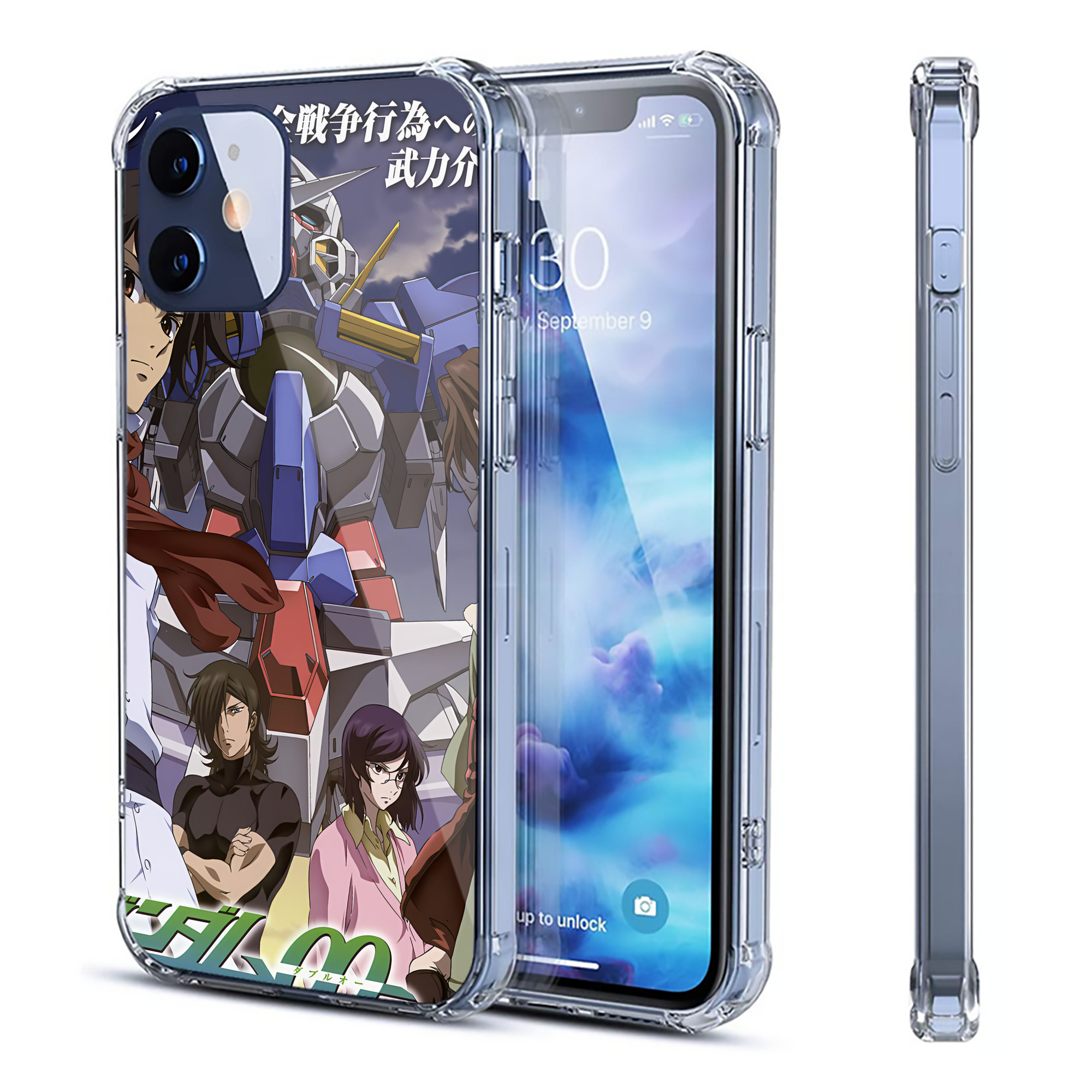 （画像用） 機動戦士ガンダム Mobile Suit Gundam 【iPhone 12シリーズ対応】透明スマホケース（クリアソフトケース）